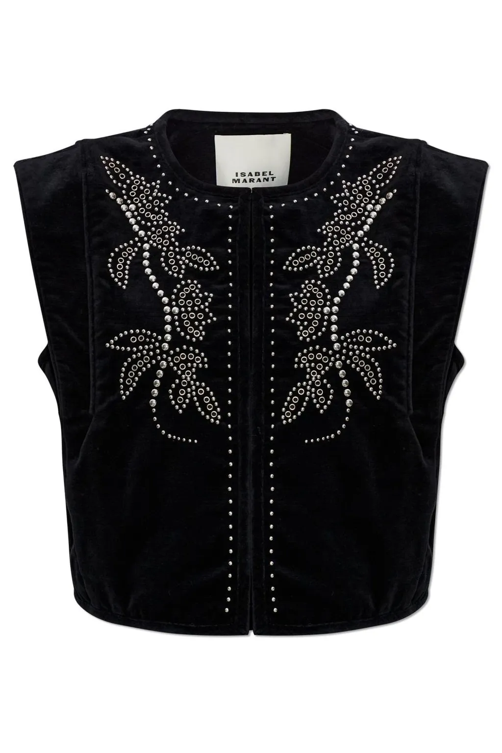 Embellished Velvet Vest