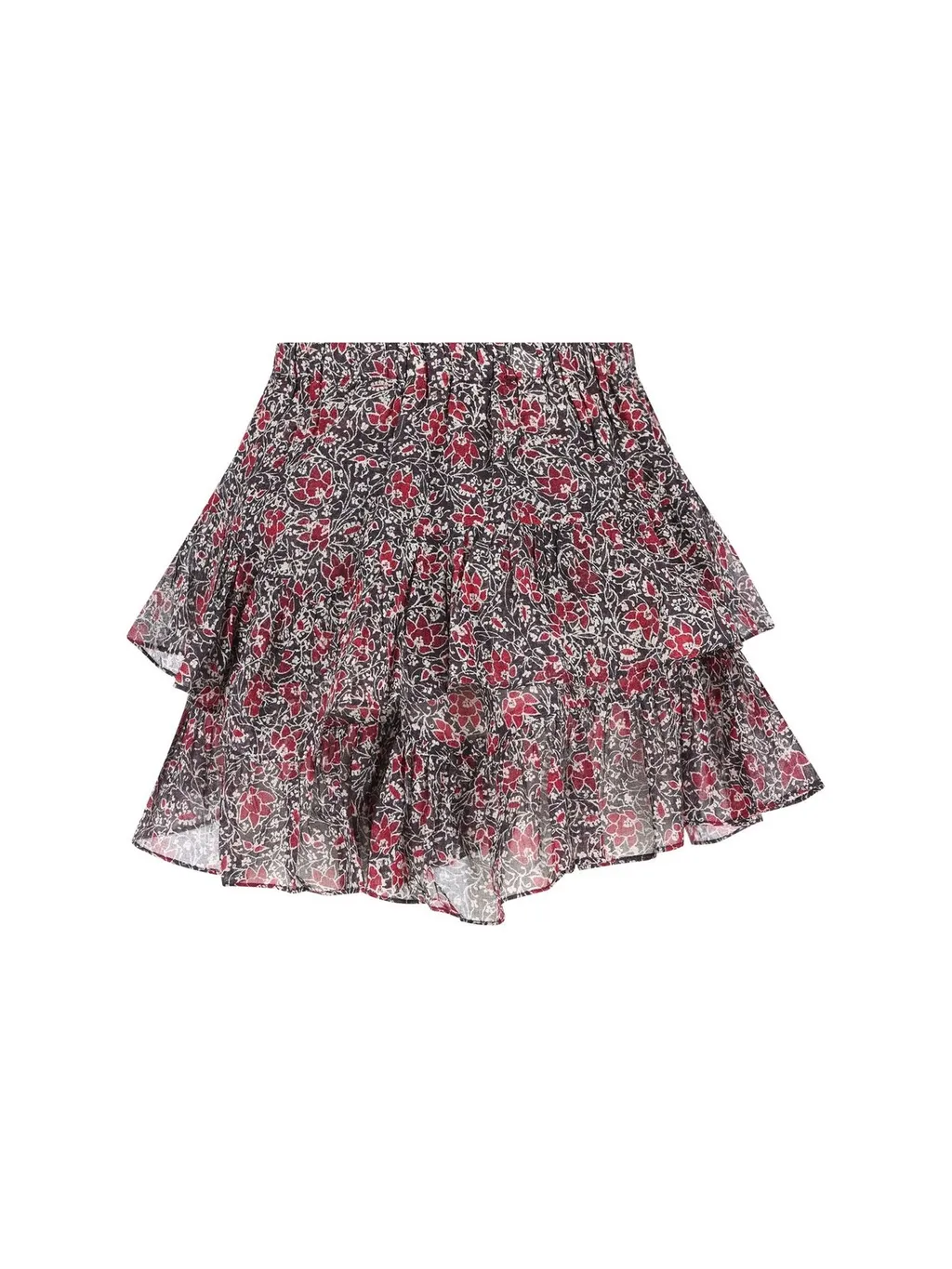 Tiered Ruffle Mini Skirt
