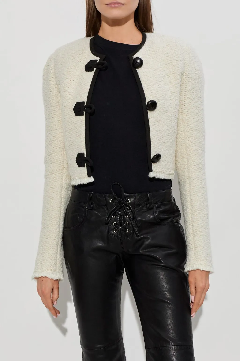 Cropped Bouclé Jacket