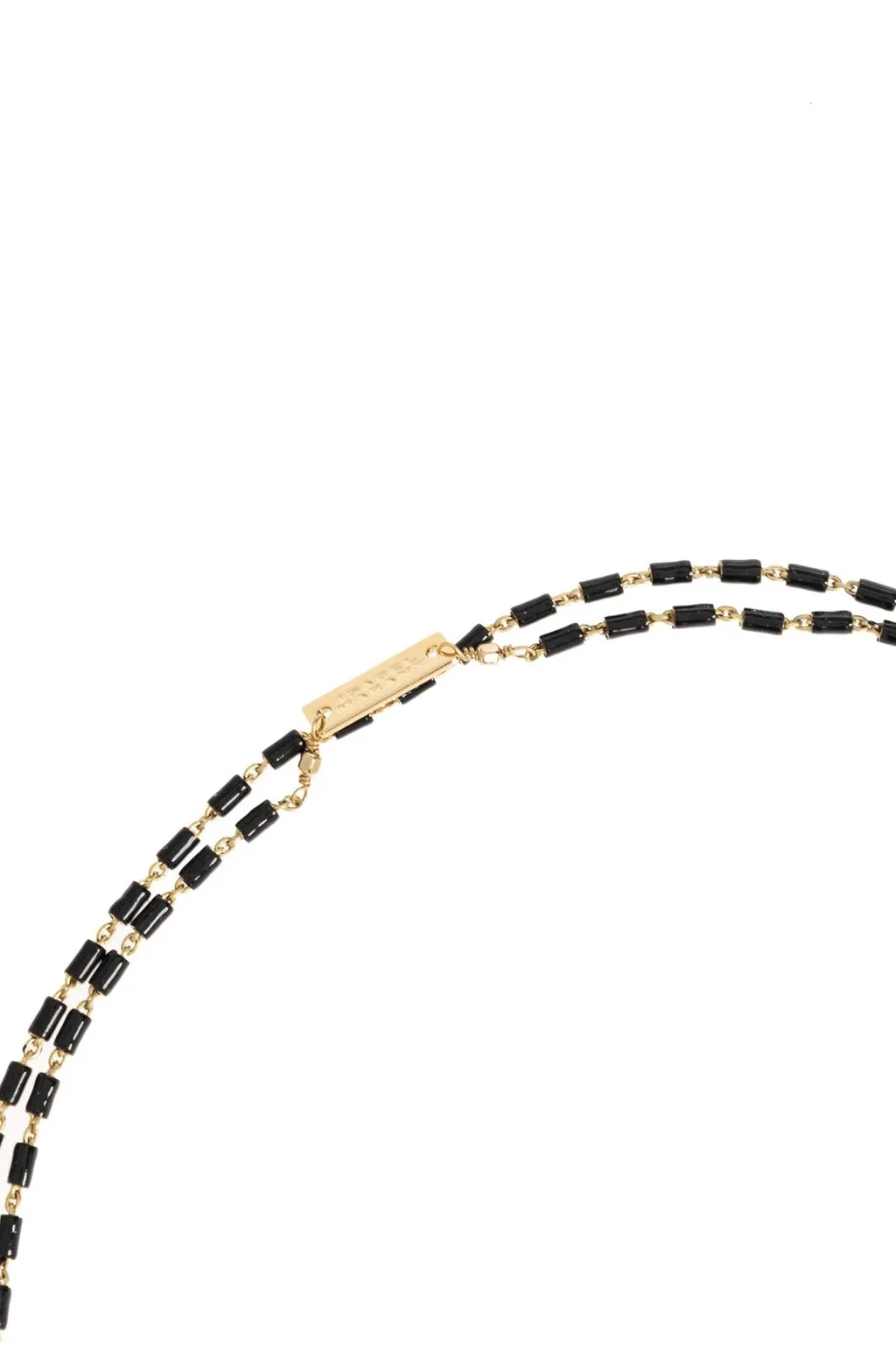Beaded Necklace With Leaf Charms