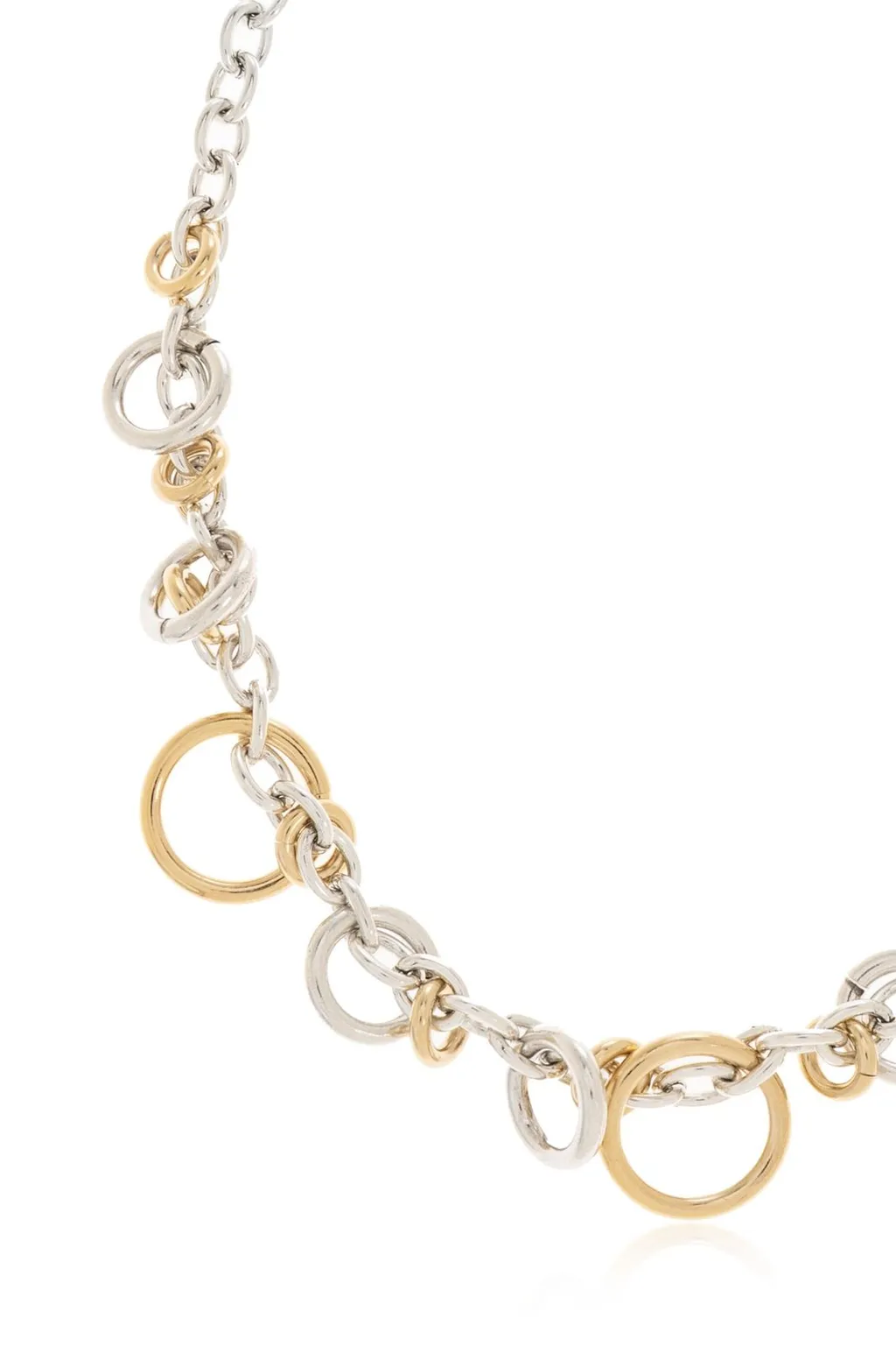 Chain Necklace With Mixed Rings