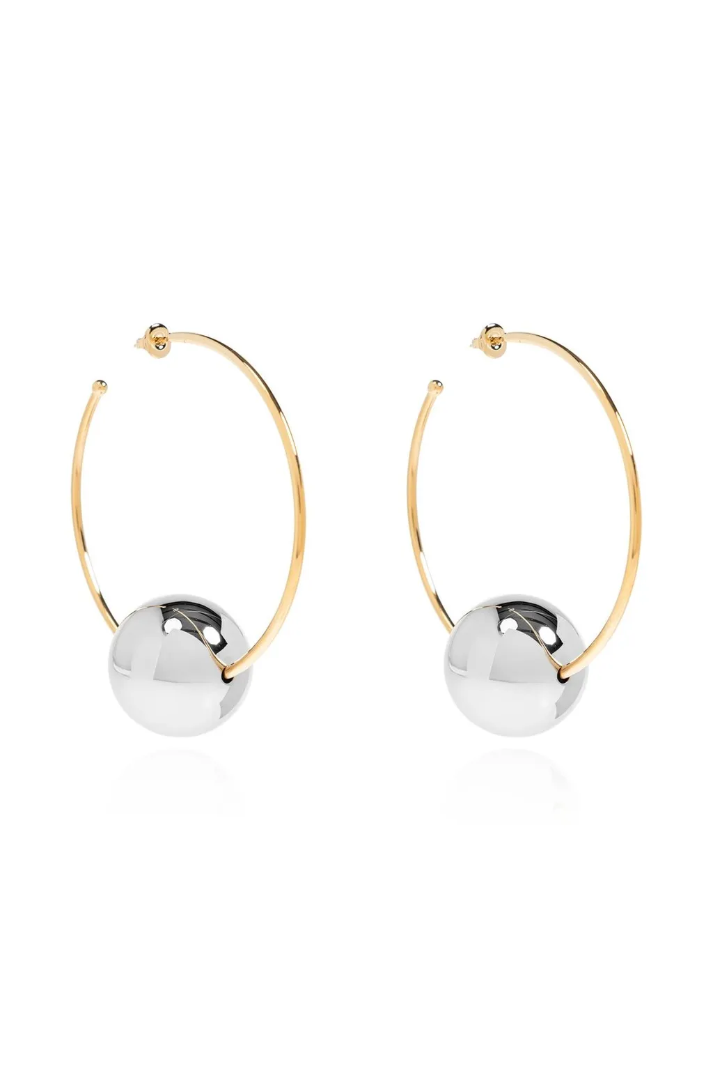 Hoop Earrings With Sphere Charm