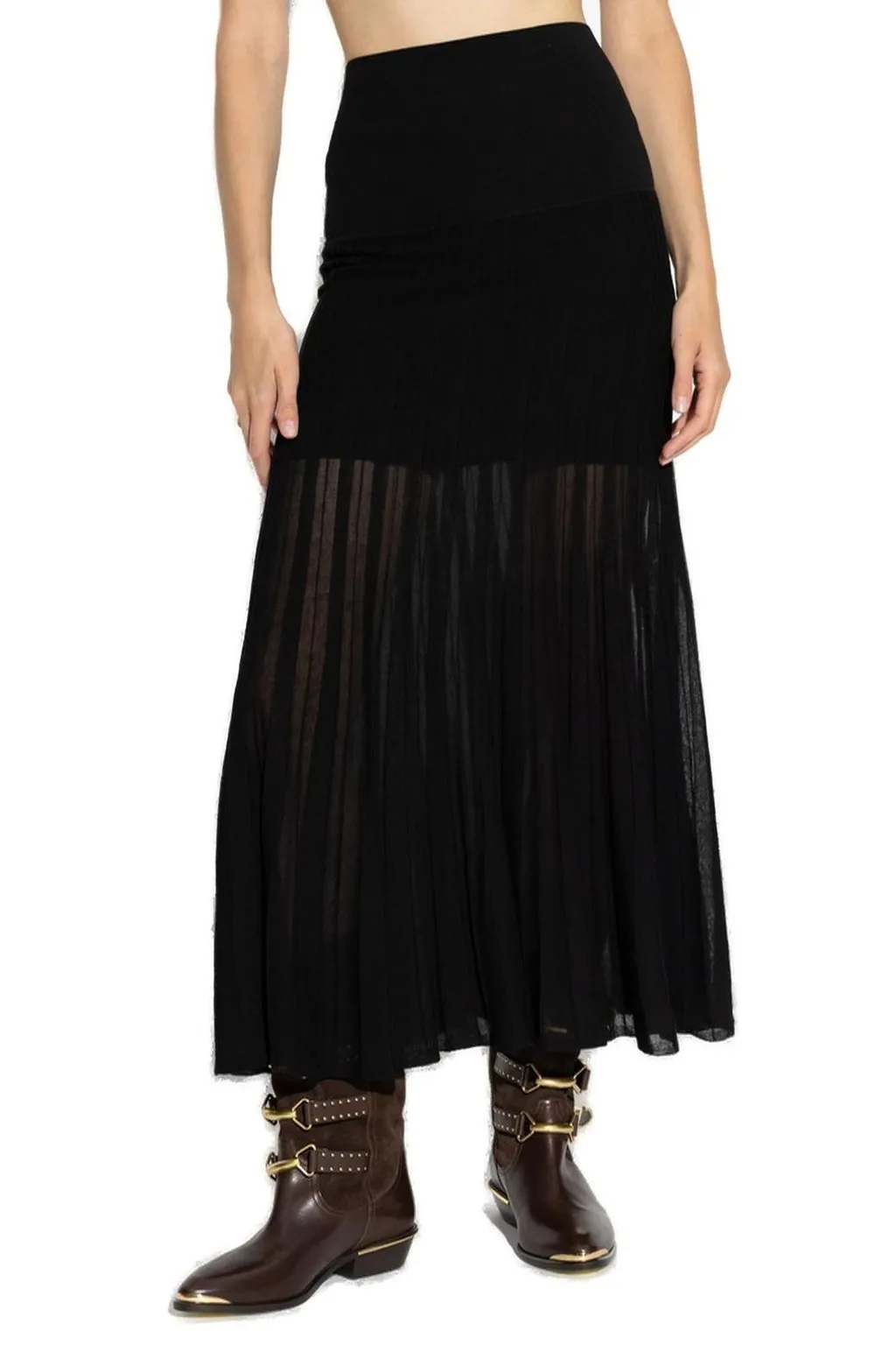 Pleated Maxi Skirt