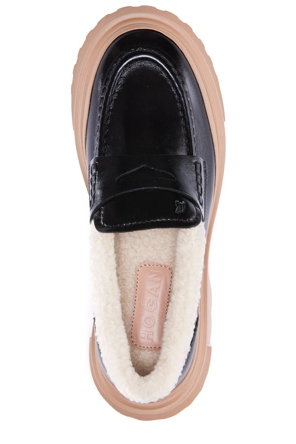 Platform Loafers With Shearling Lining