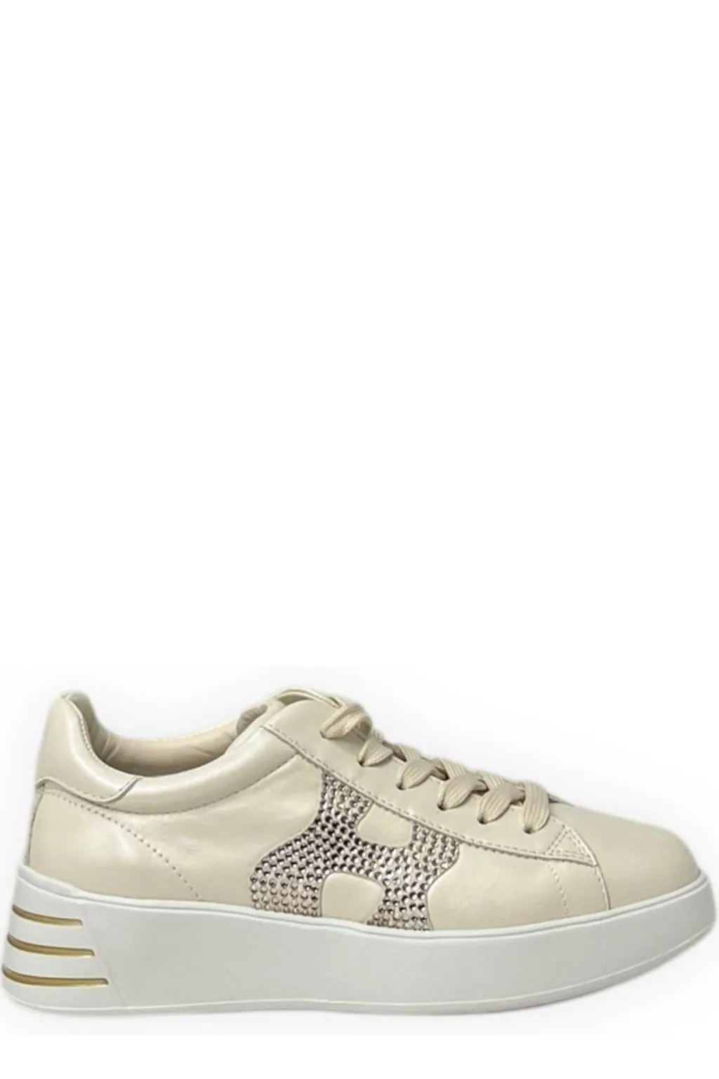Sneakers With Crystal Logo H