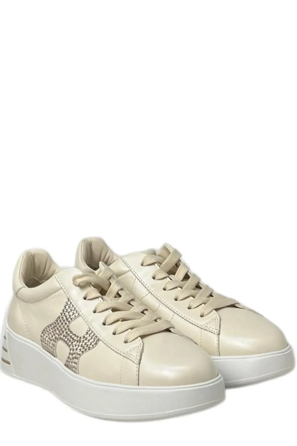 Sneakers With Crystal Logo H