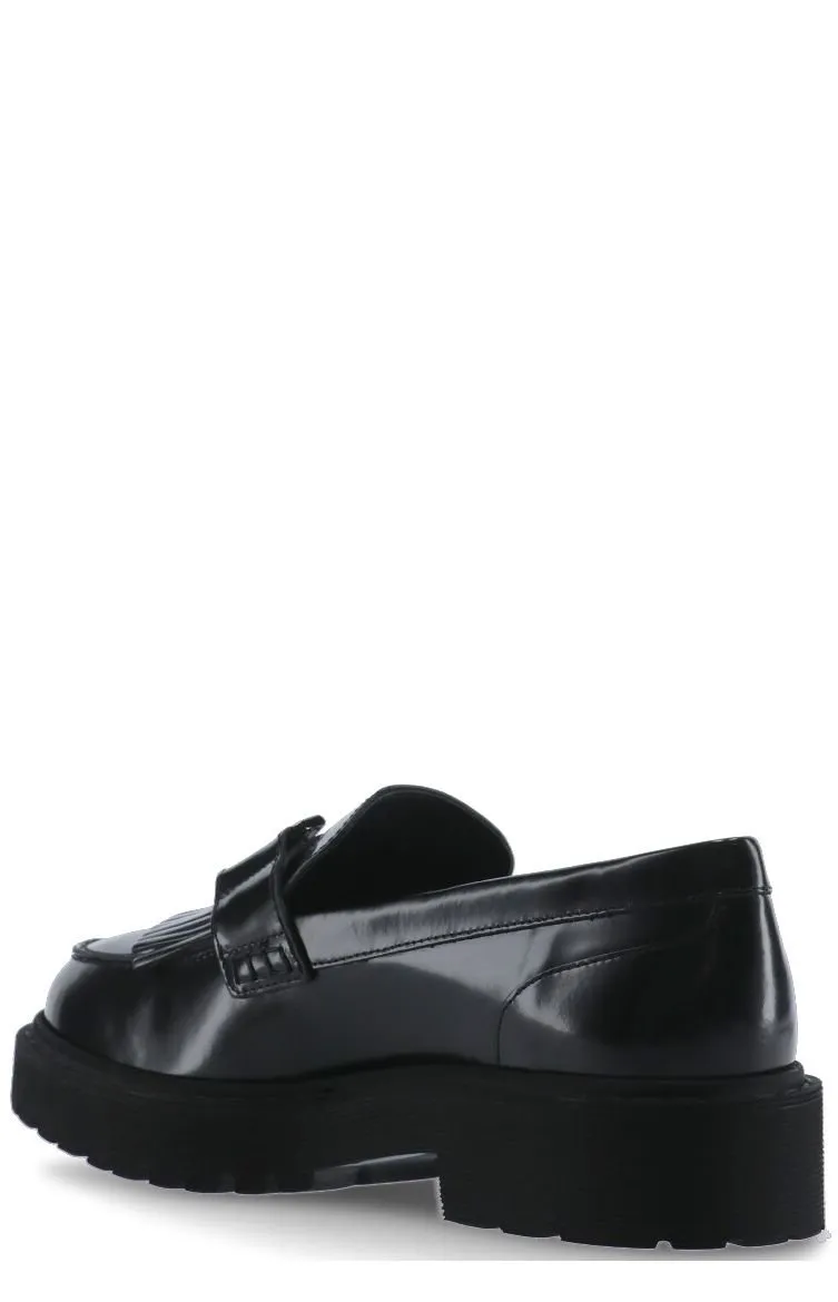 Loafers With Fringes And Platform Sole