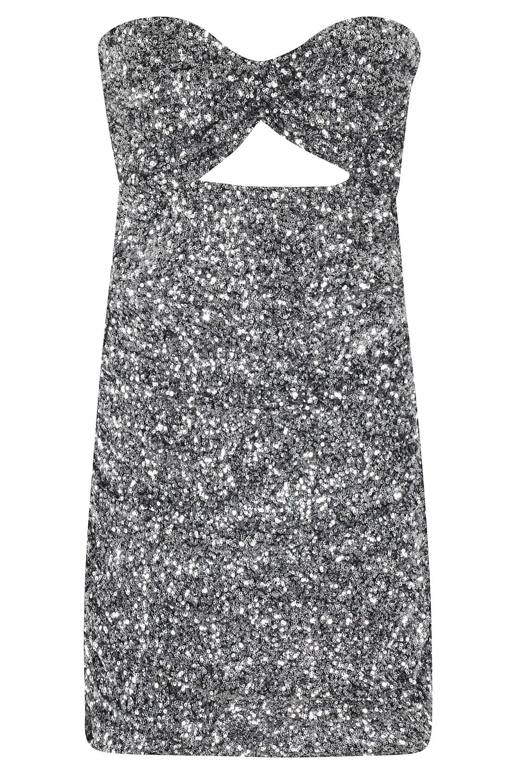 Sequined Strapless Dress