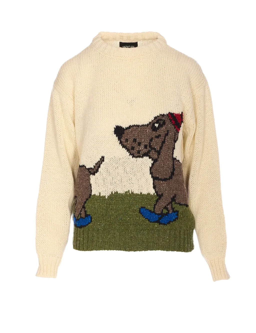 Dog Intarsia Knit Sweater