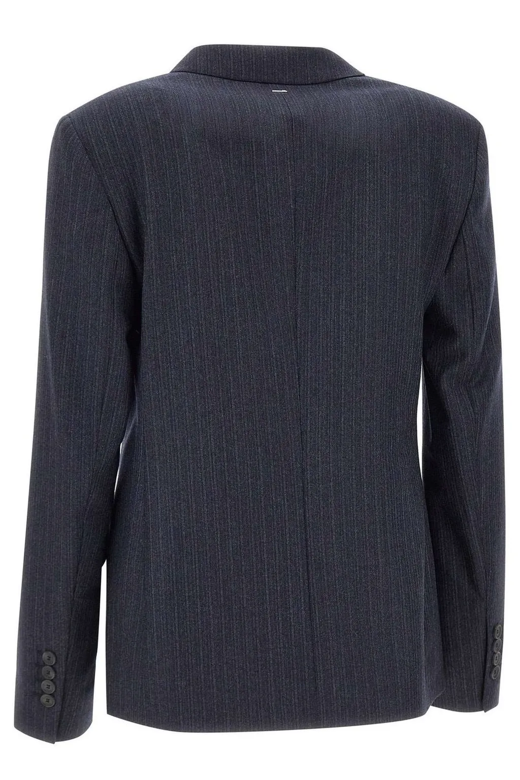Double-Breasted Pinstripe Blazer