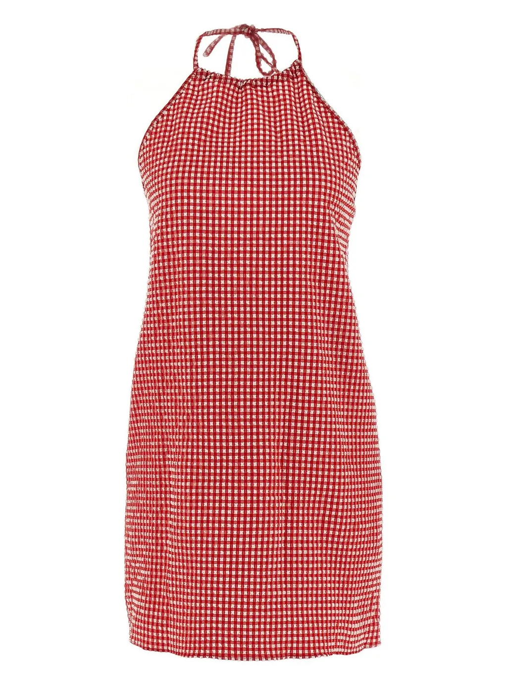 Gingham Halter Dress