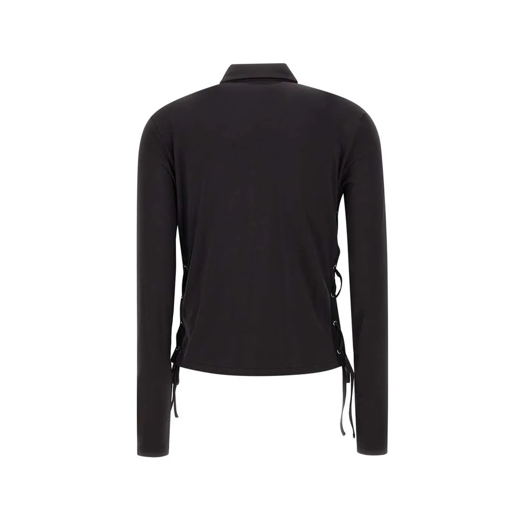 Lace-Up Ruched Shirt