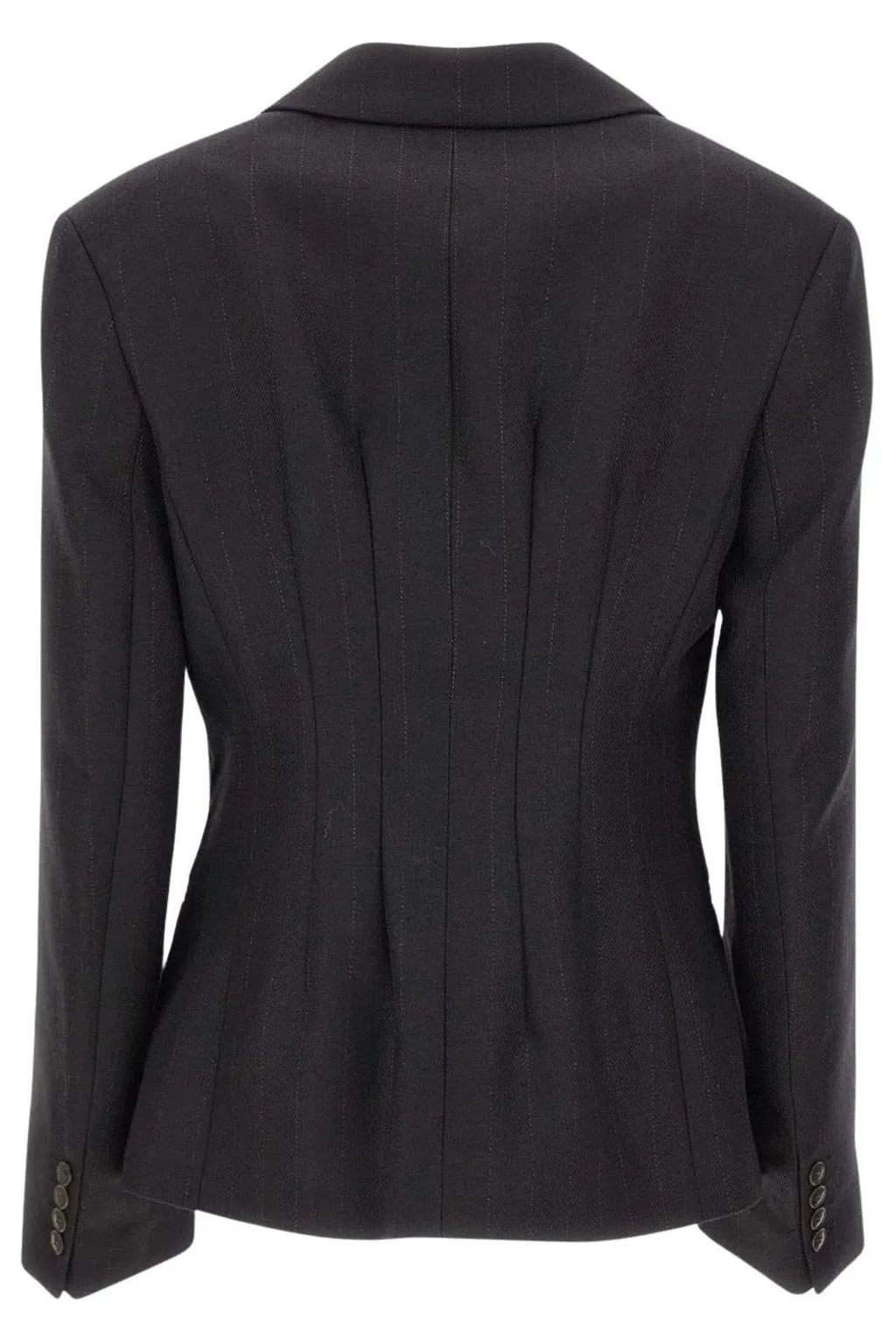 Pinstripe Double-Breasted Blazer