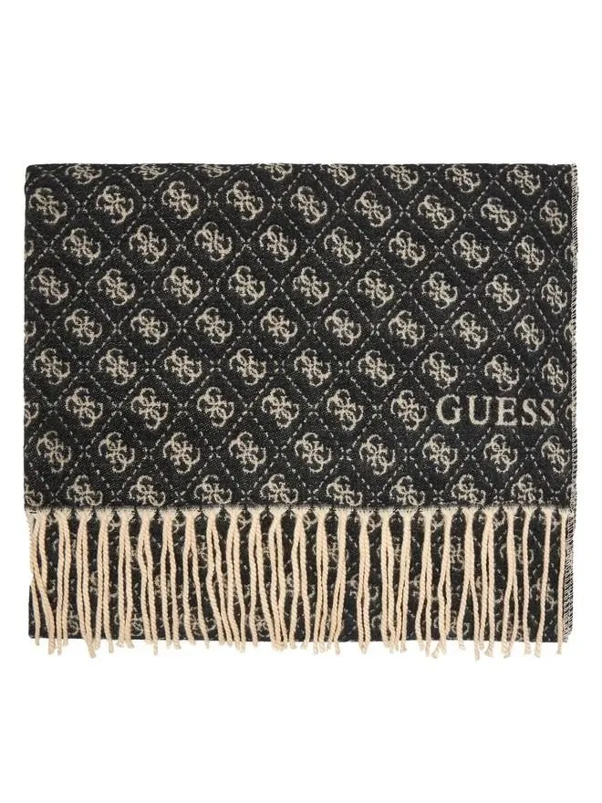 Scarf With All-Over Logo Print