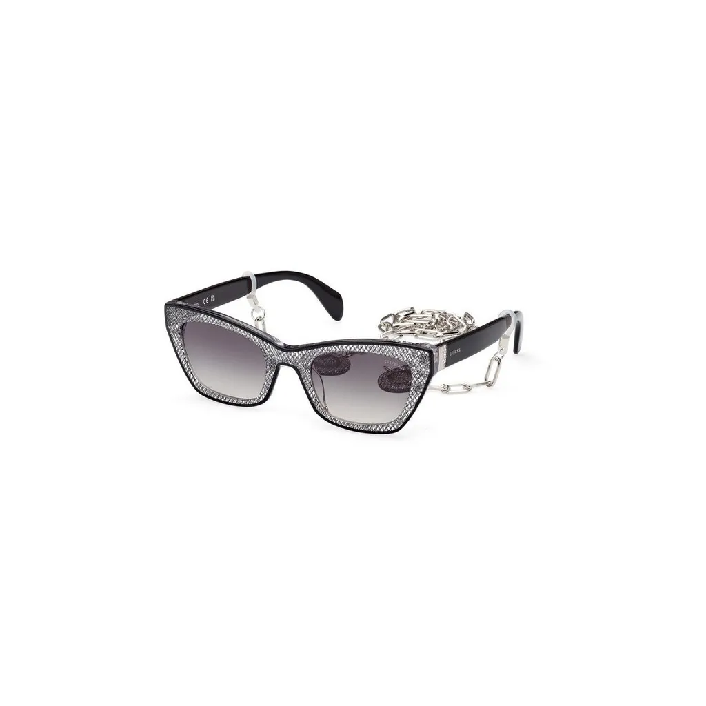 Cat Eye Sunglasses With Chain Detail