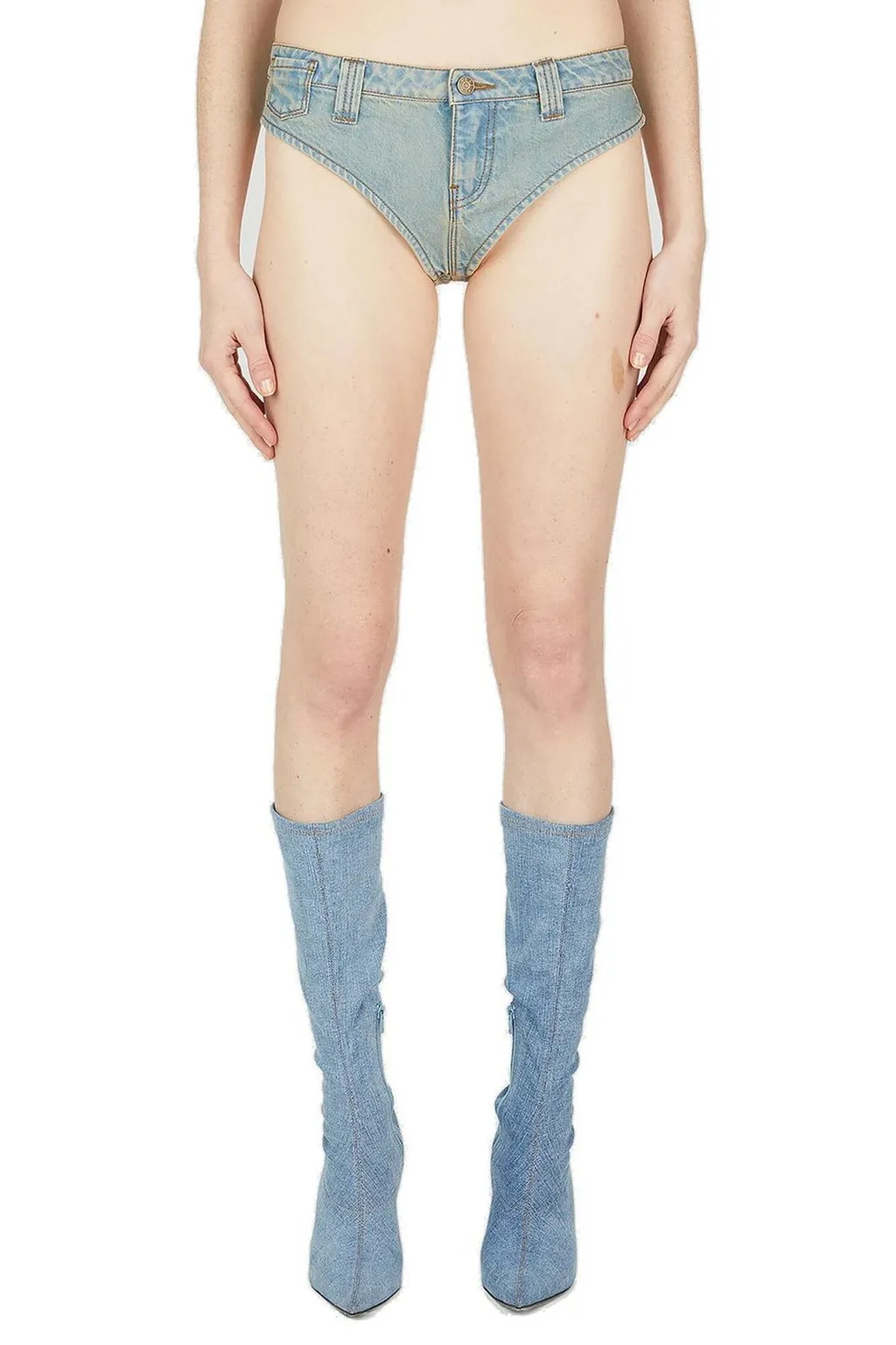 Denim Thong Shorts