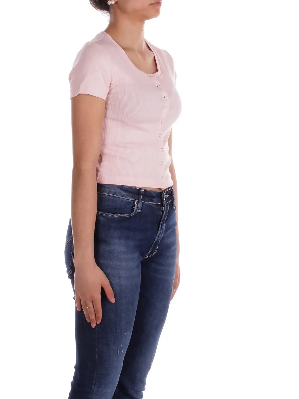 Button-Up Cropped Top