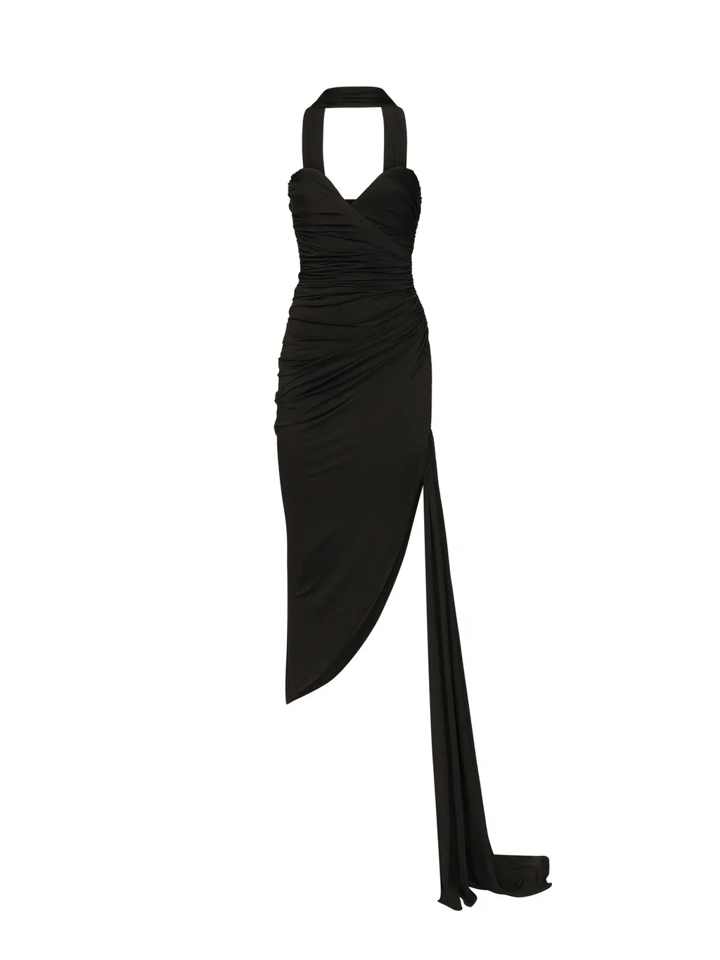 Halterneck Gown With Draping