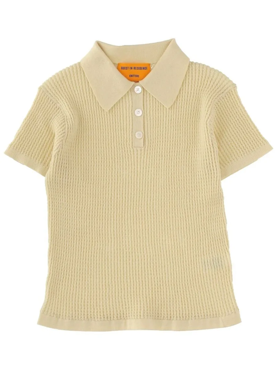 Short Sleeve Knit Polo Shirt