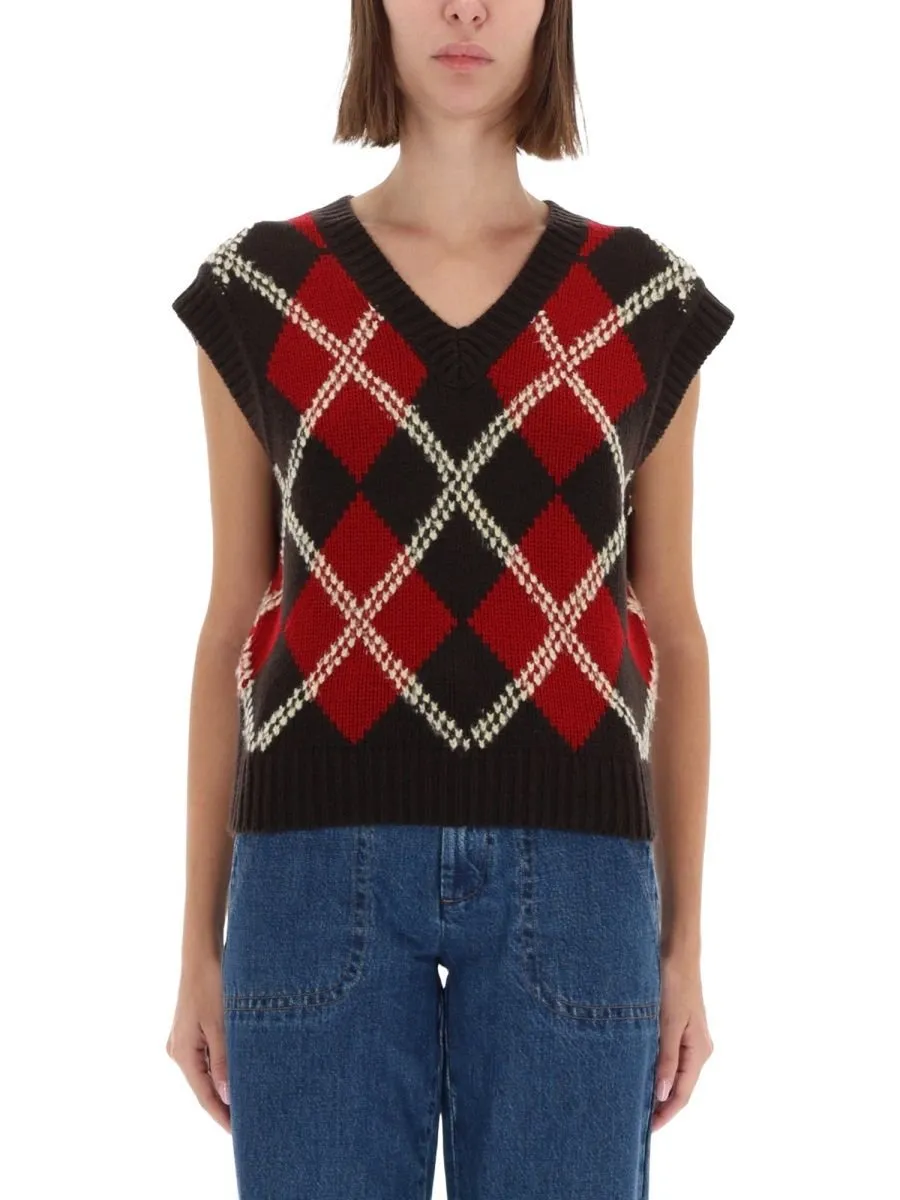 Argyle Knit Vest