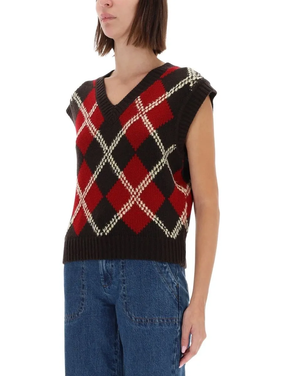 Argyle Knit Vest