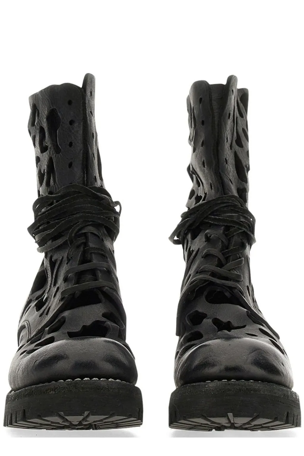 Cutout Lace-Up Boots