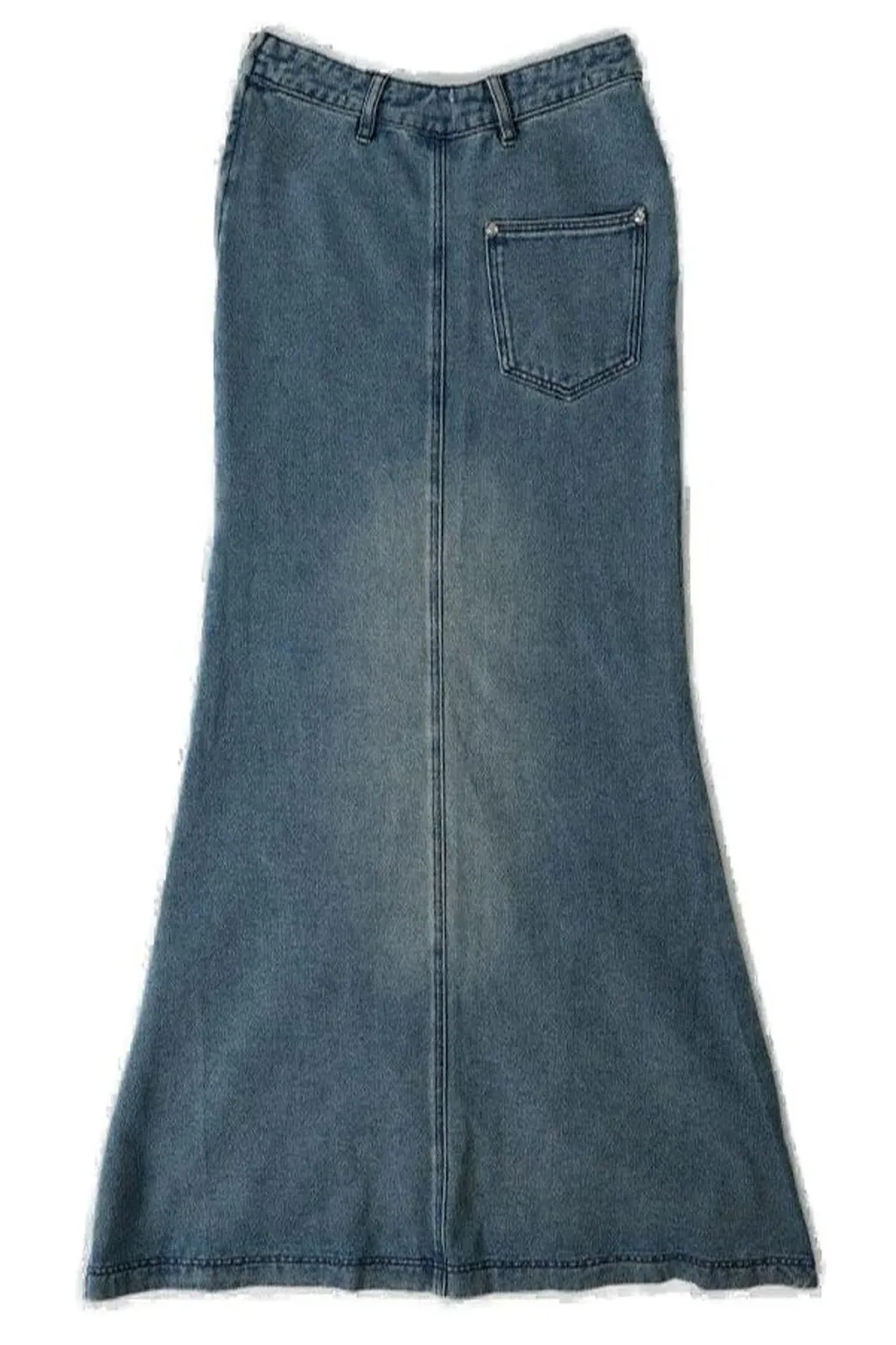 Mermaid Denim Maxi Skirt