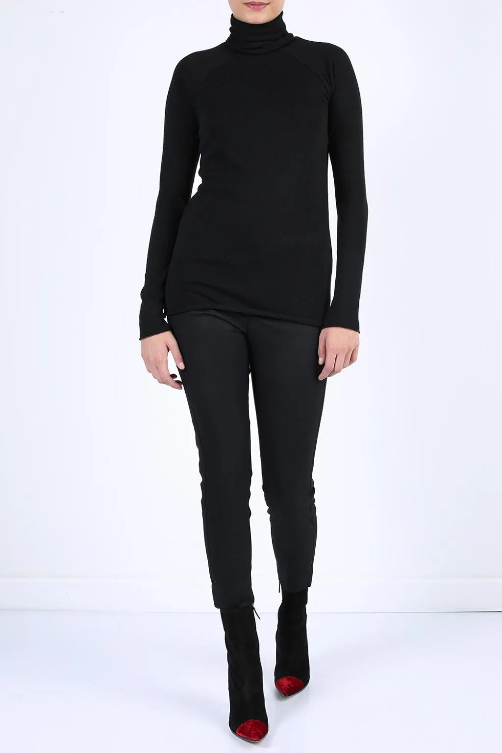 High-Waisted Slim-Fit Trousers