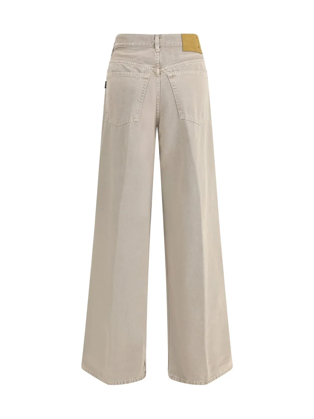 Wide-Leg Pleated Jeans