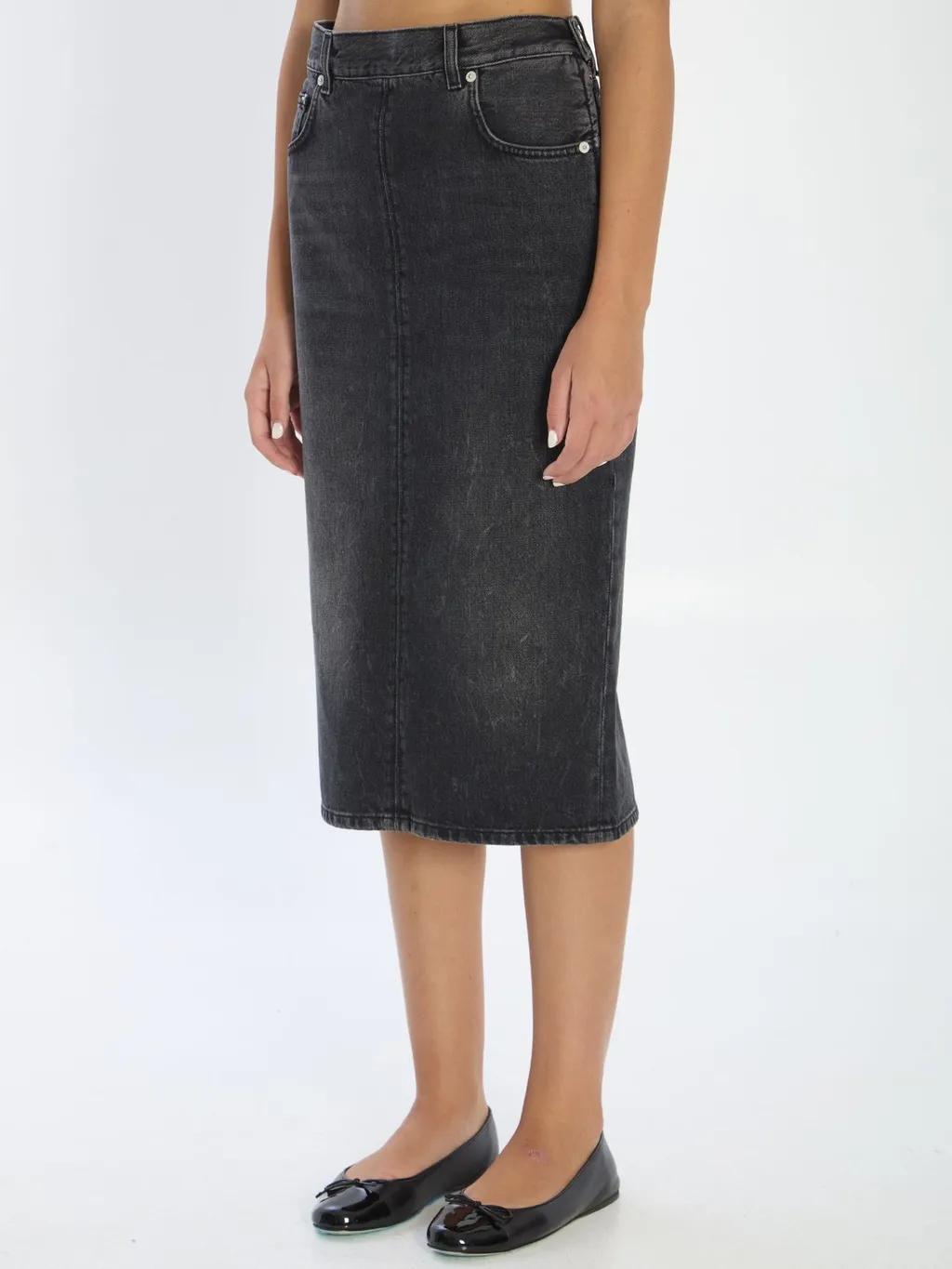 Midi Denim Skirt