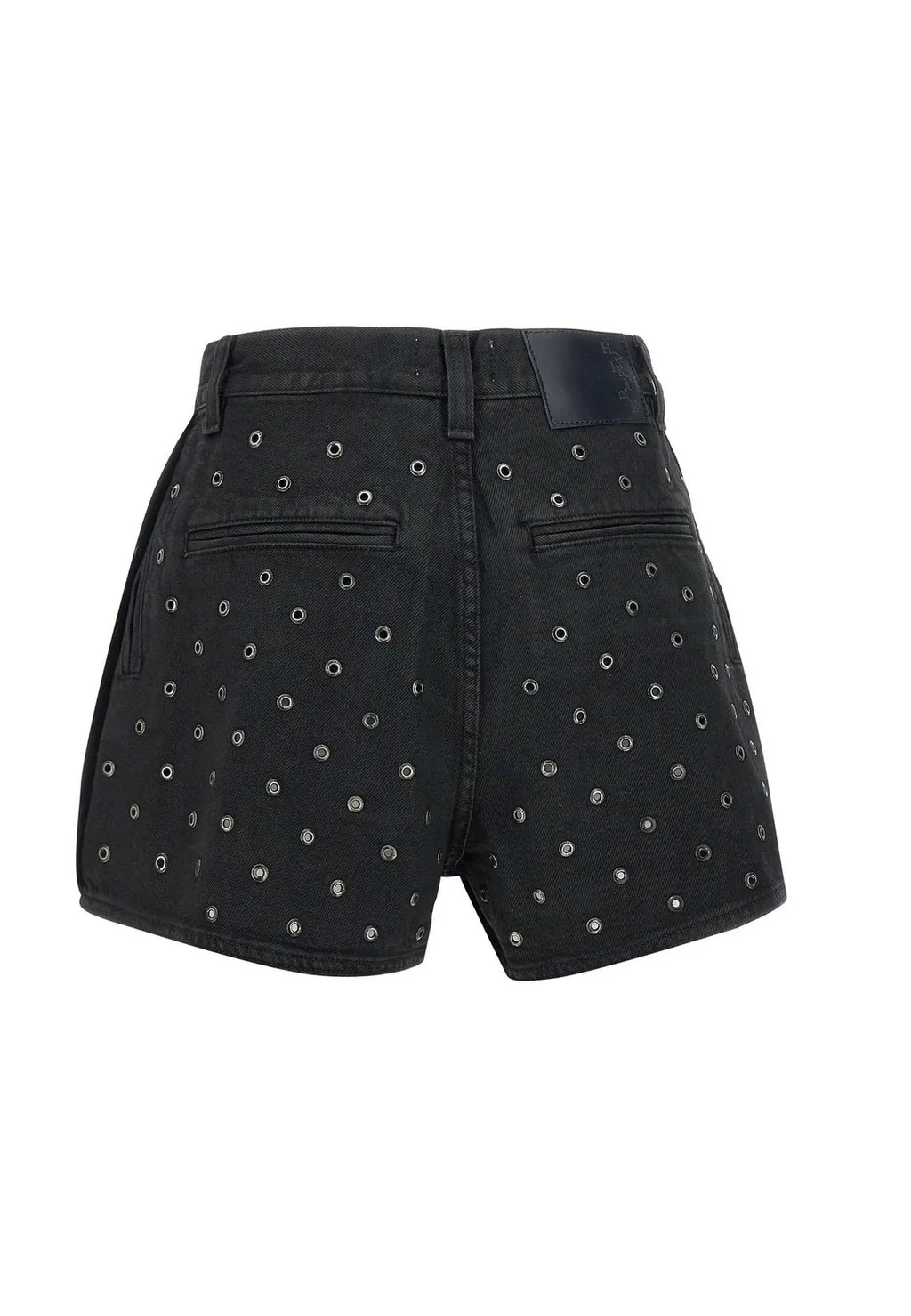Denim Shorts With Eyelets