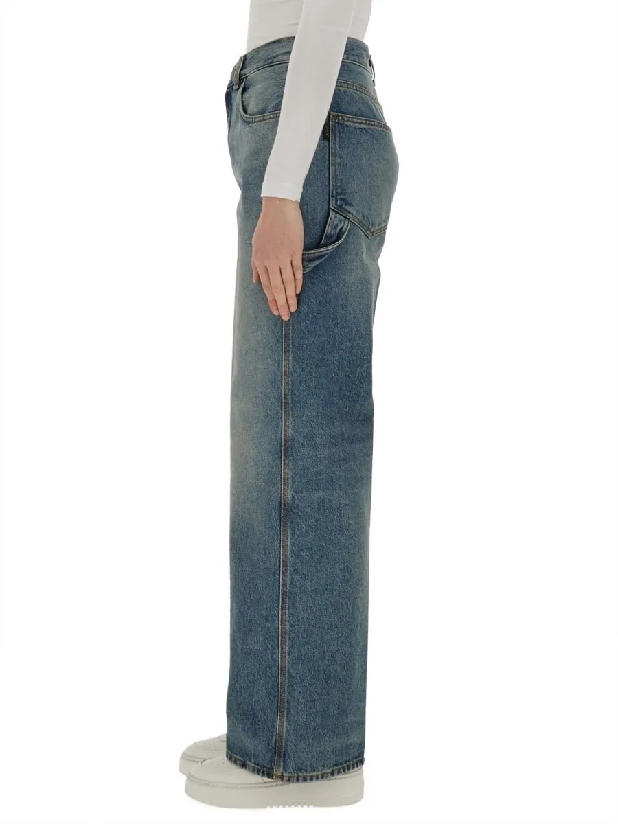 High-Waisted Straight-Leg Jeans