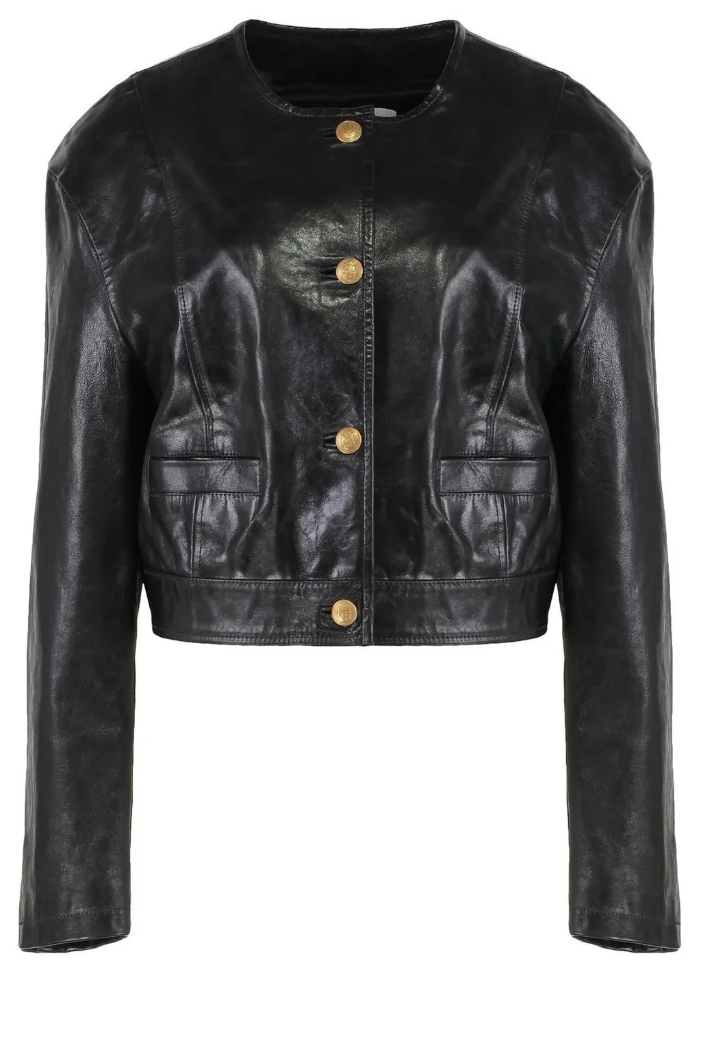 Cropped Leather Jacket