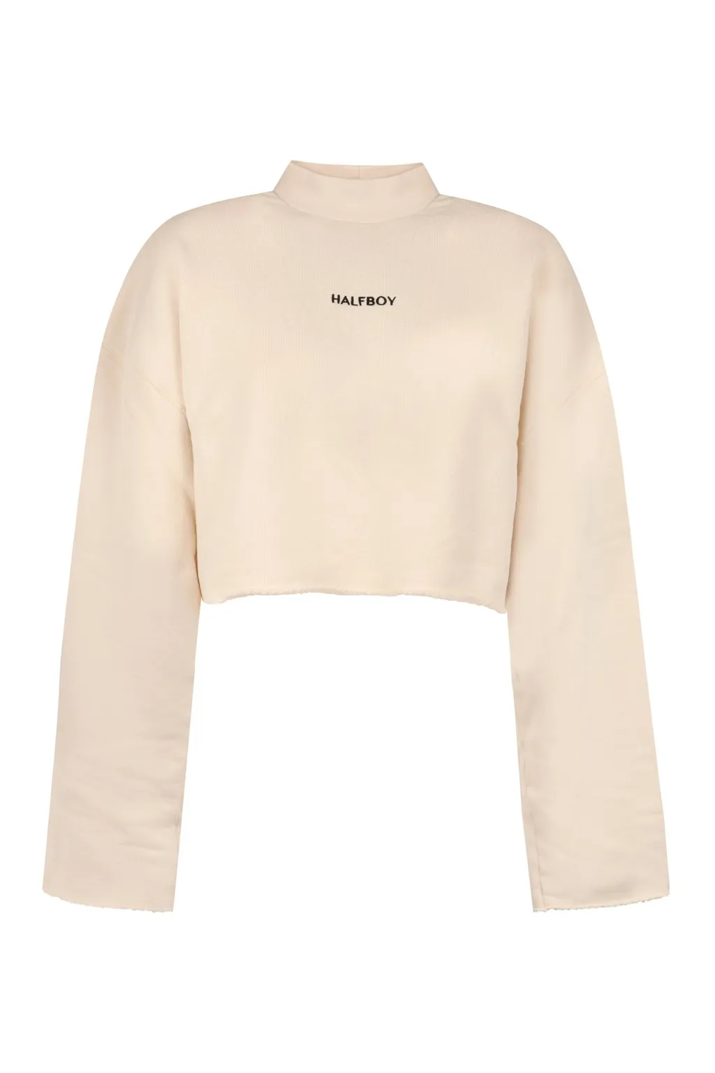 Cropped Mock Neck Sweatshirt