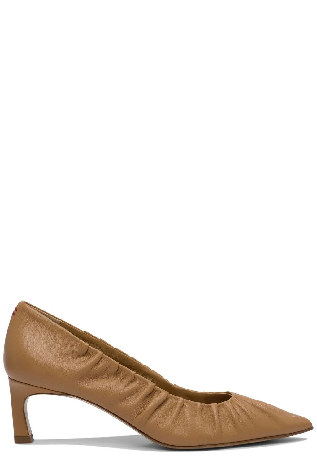 Ruched Pointed Toe Pumps