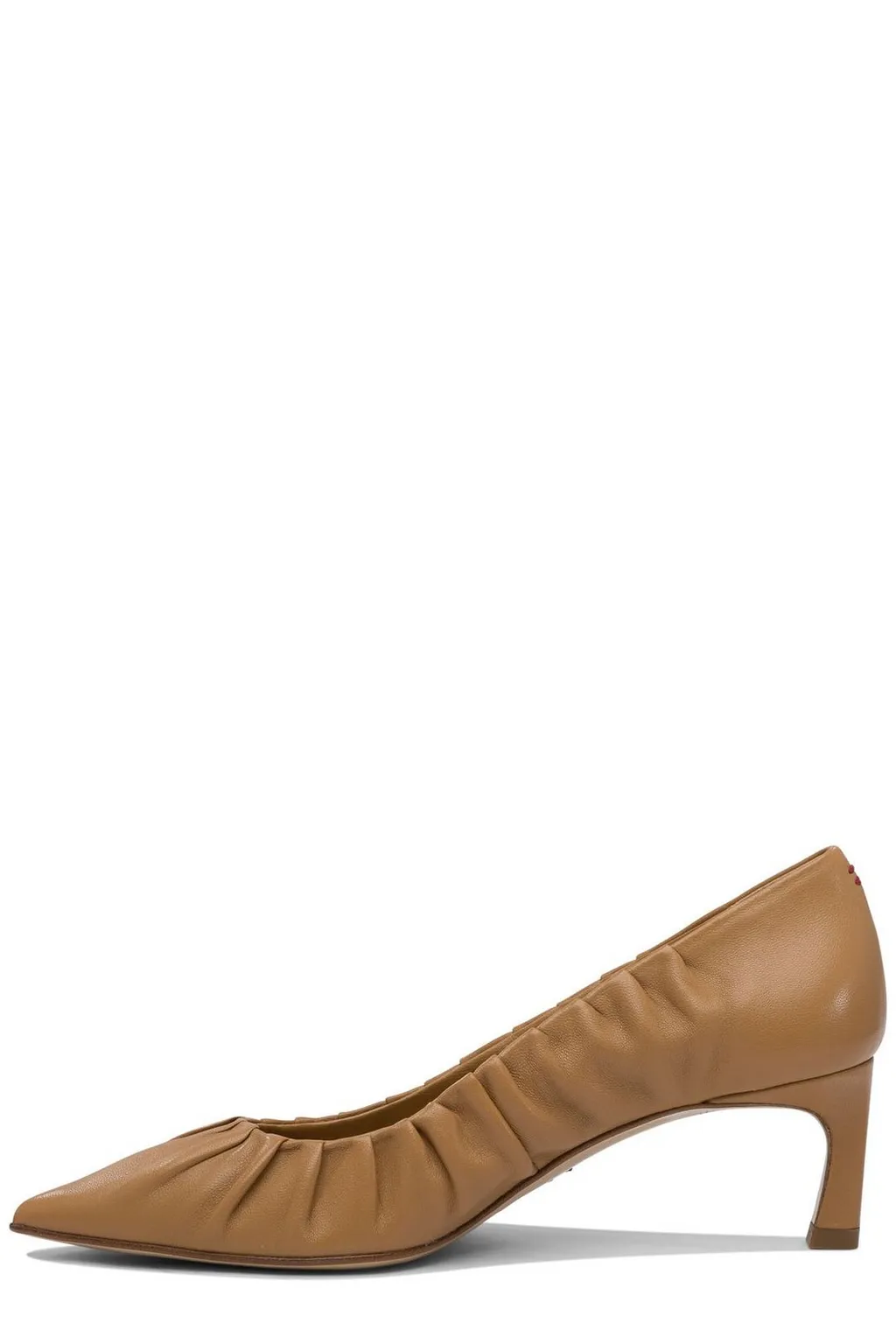 Ruched Pointed Toe Pumps