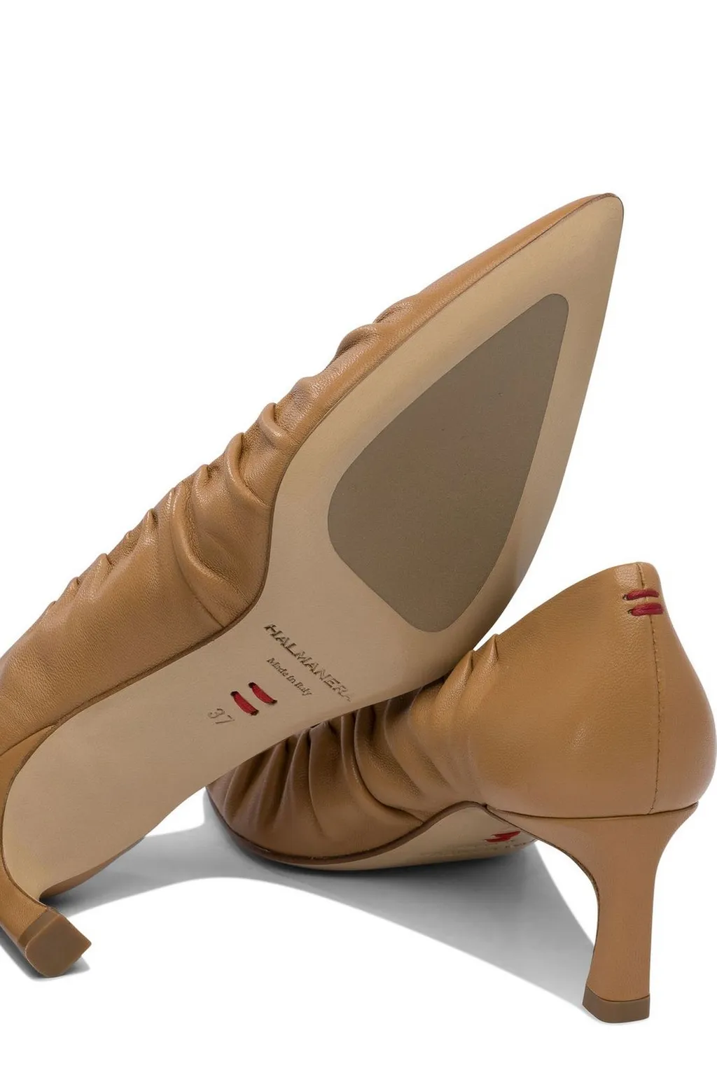 Ruched Pointed Toe Pumps