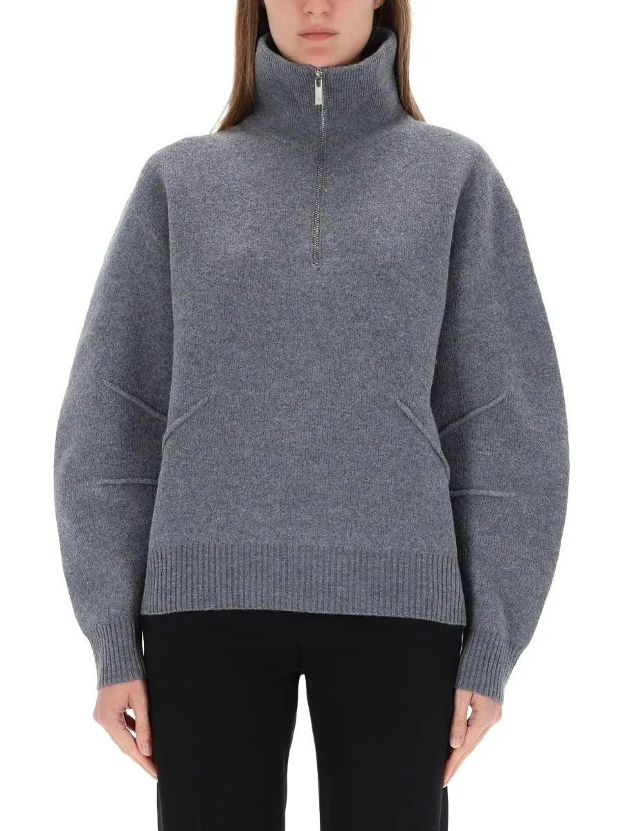 Half-Zip Mock Neck Sweater