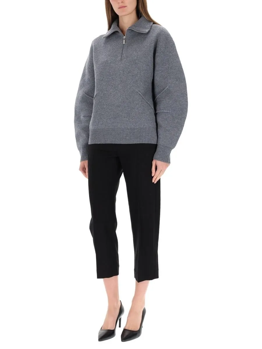 Half-Zip Mock Neck Sweater
