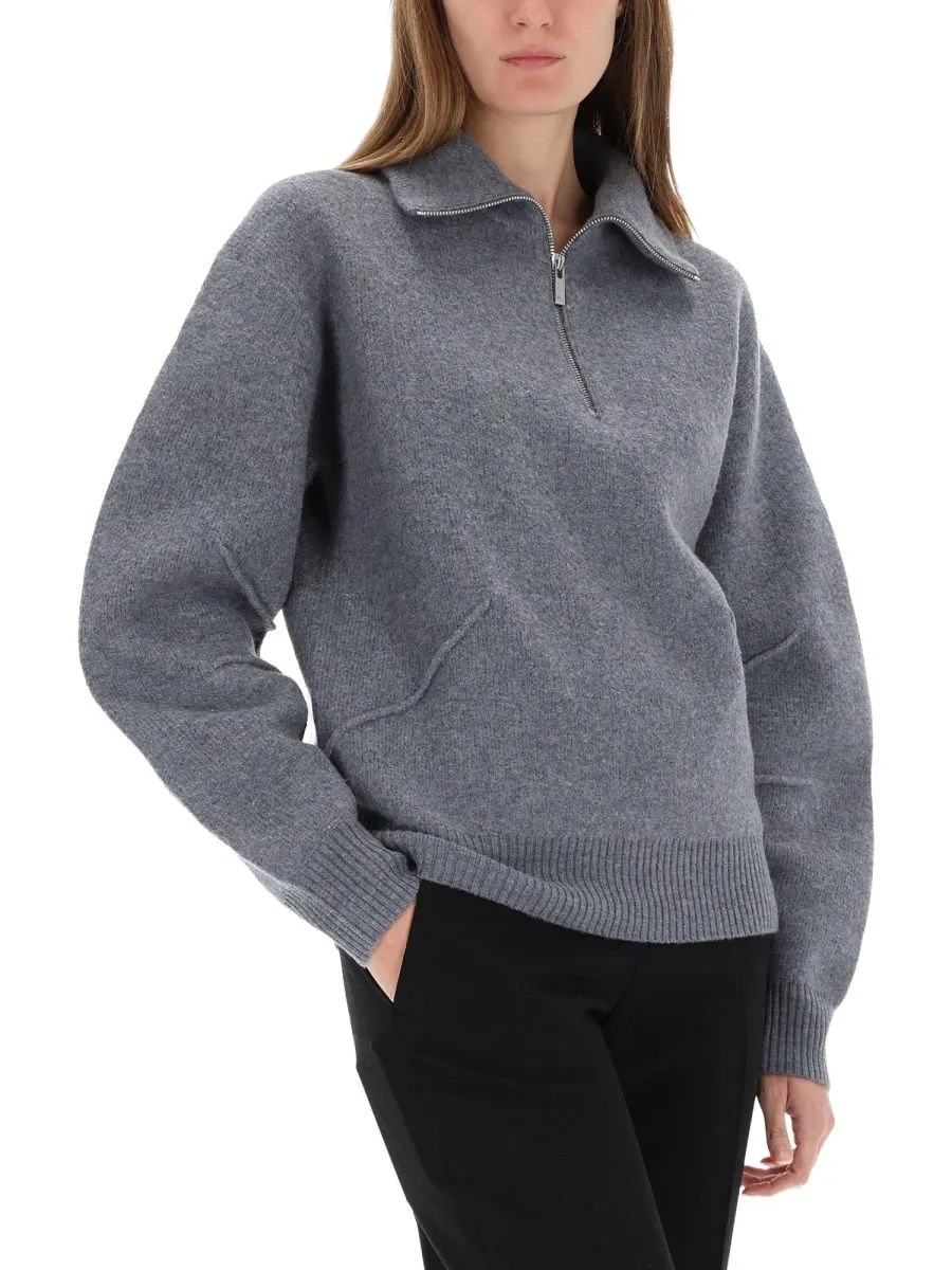 Half-Zip Mock Neck Sweater