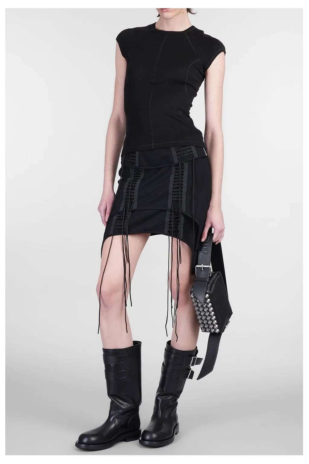 Mini Skirt With Straps And Laces