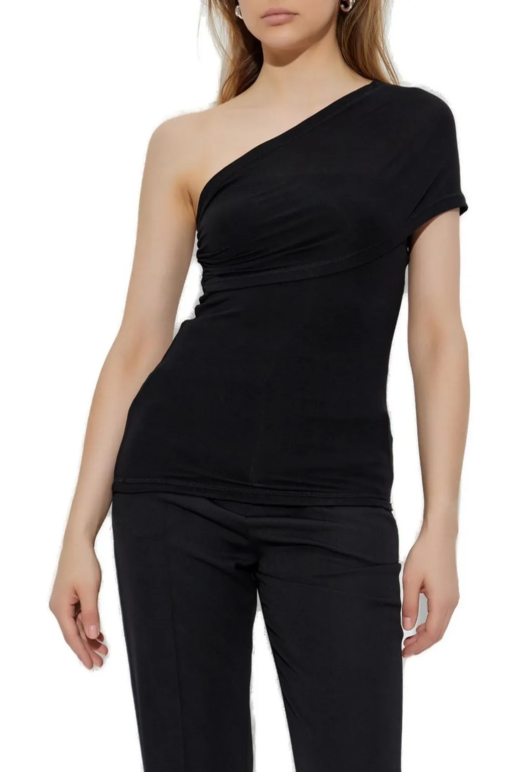 One-Shoulder Draped Top