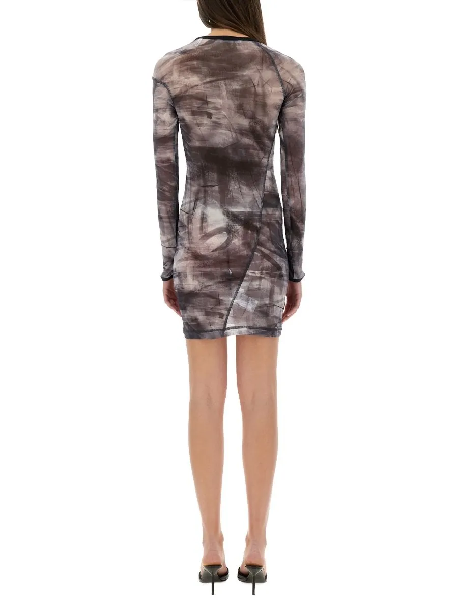 Long Sleeve Mesh Dress