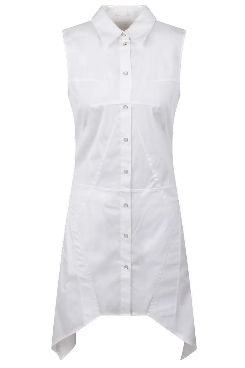 Sleeveless Button-Up Shirt Dress