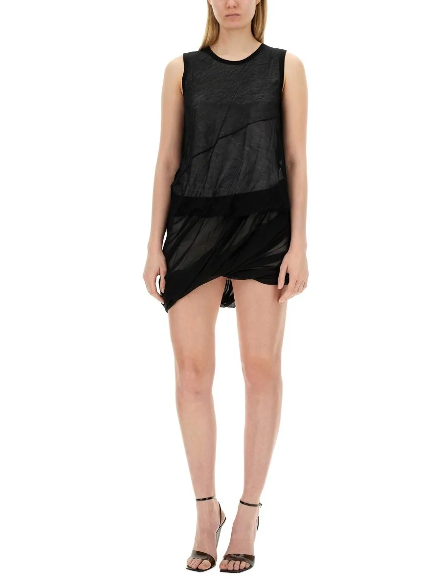 Draped Mini Skirt