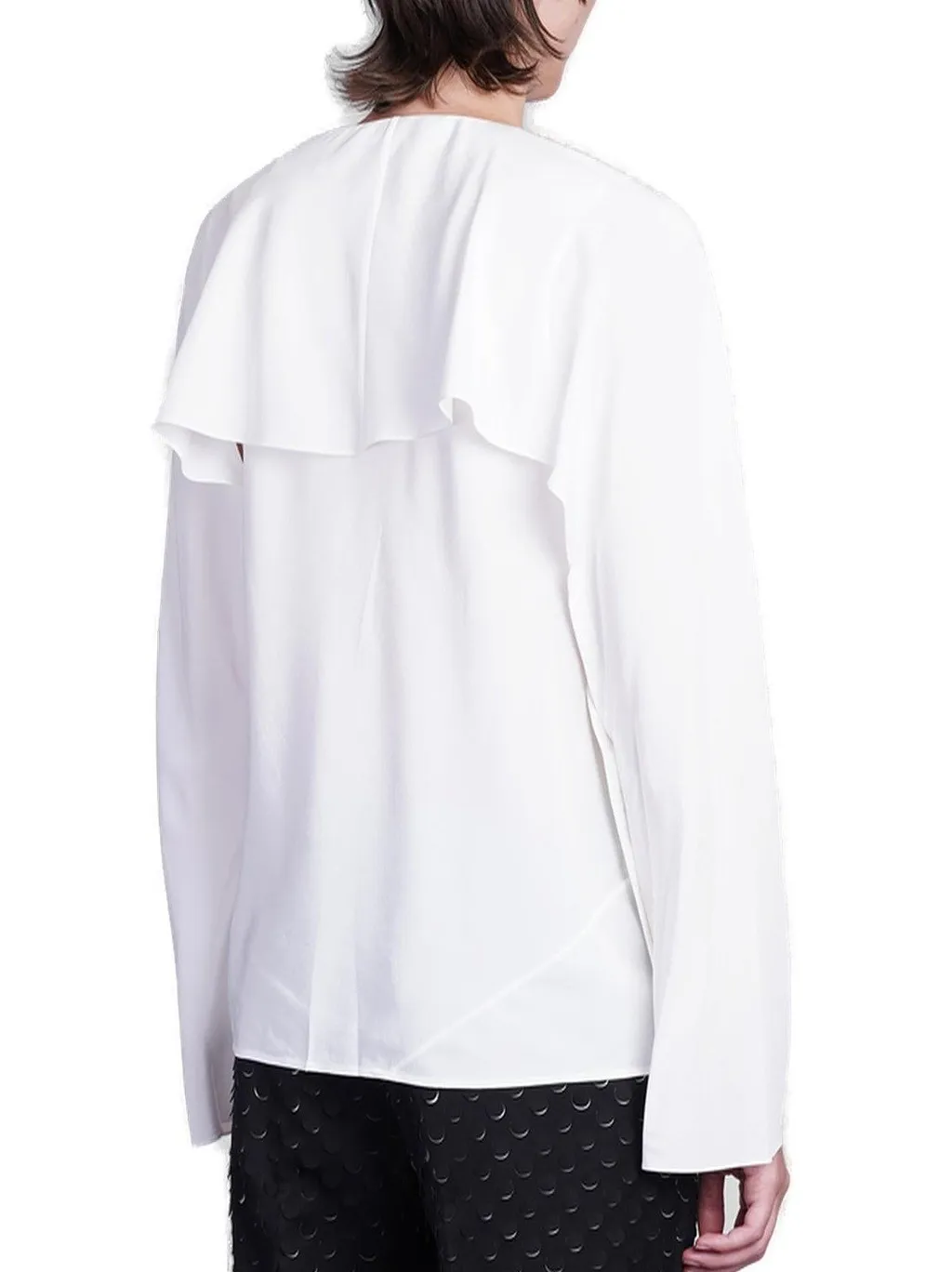Ruffled V-Neck Blouse