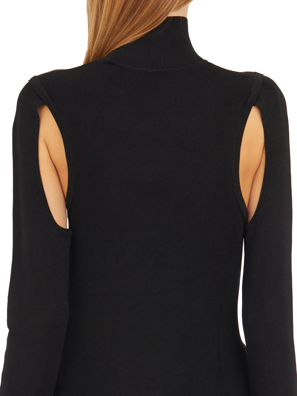 Turtleneck Sweater With Cut-Out Shoulders