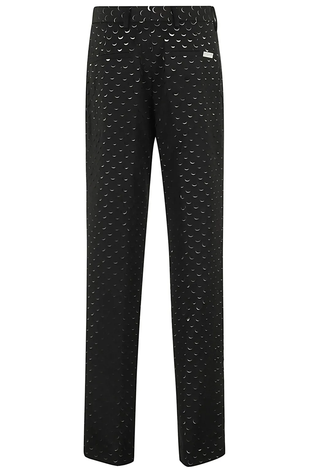 High-Waisted Trousers With Moon Print