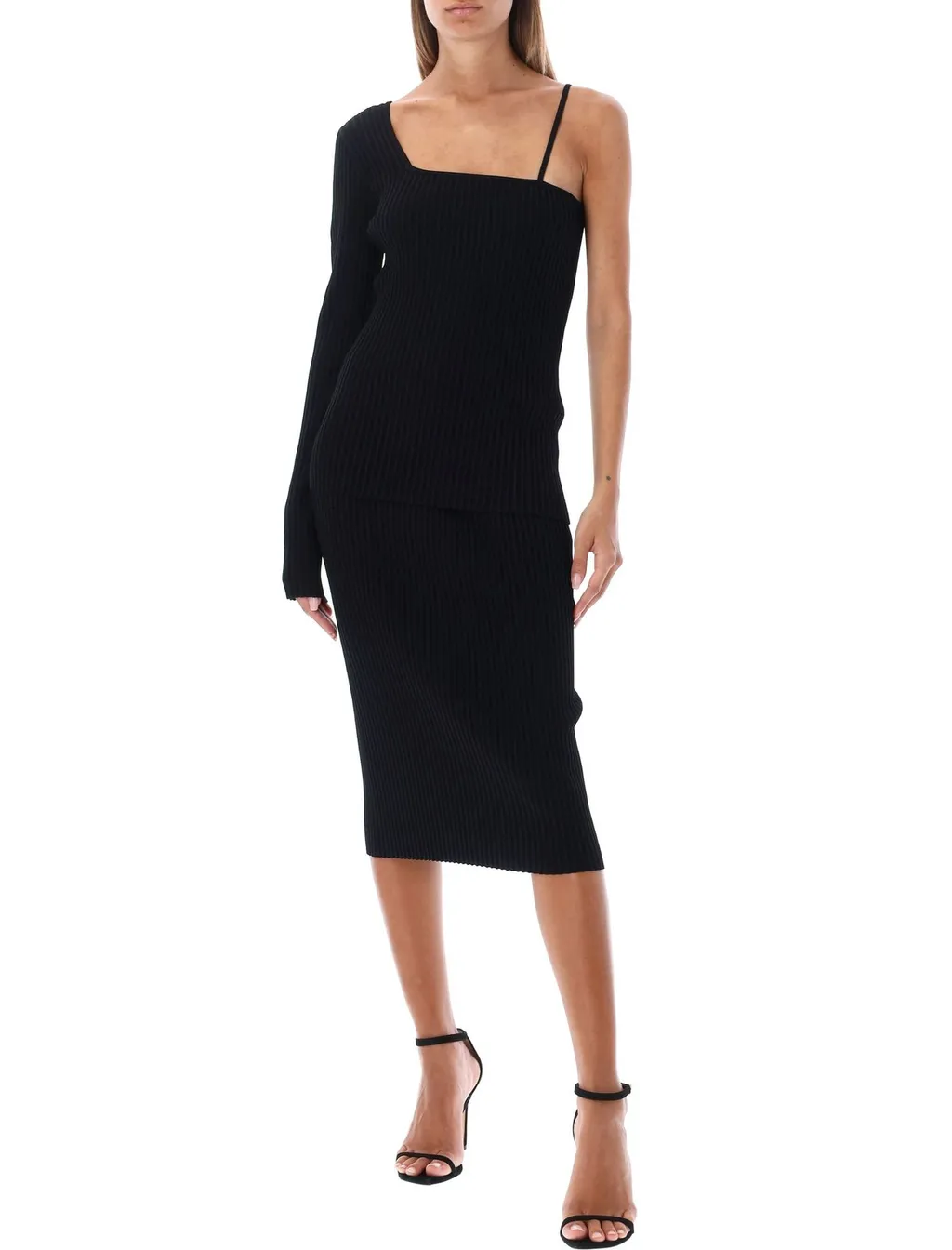 Asymmetric Knit Dress