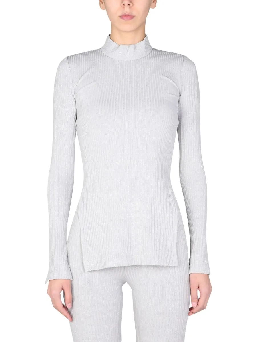 Ribbed Turtleneck Top